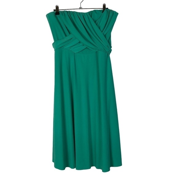 Ann Taylor Teal Draped Mini Dress - Picture 1 of 3